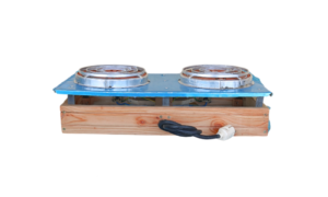 Double Burner Resistor Stove with wood base