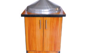 Box-Type four legged Mitad with Wood Cabinet